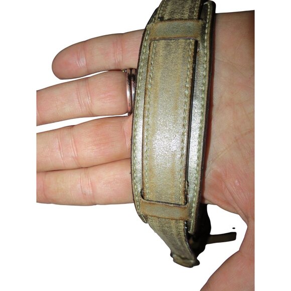 Coach 2007 Limited Edition Cursive Creed Brown Copper Stripe & Shimmer Demi Bag - Picture 10 of 10